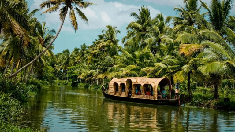Houseboat on the Alleppey backwaters in Kerala